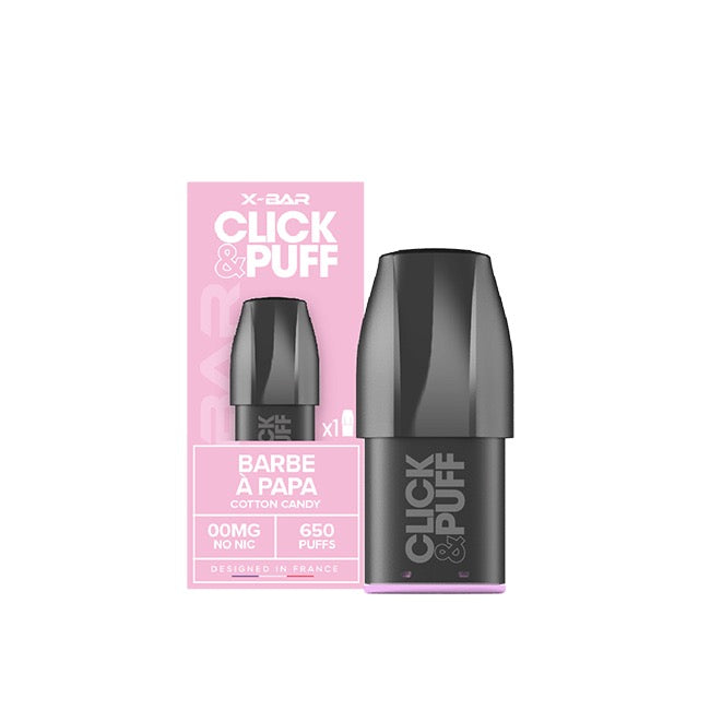 Xbar Pod click&puff- Barbe à papa - 0 mg/ml