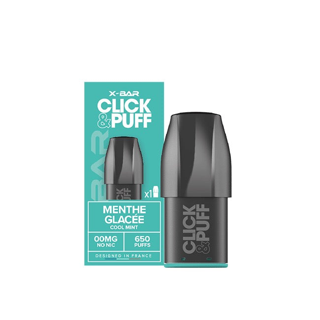Xbar Pod click&puff- Menthe Glaciale - 0 mg/ml