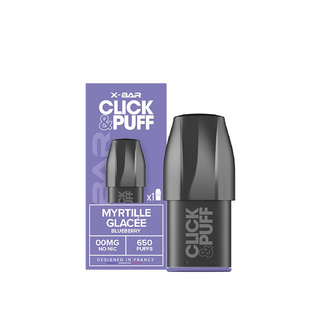 Xbar Pod click&puff- Myrtille - 0 mg/ml