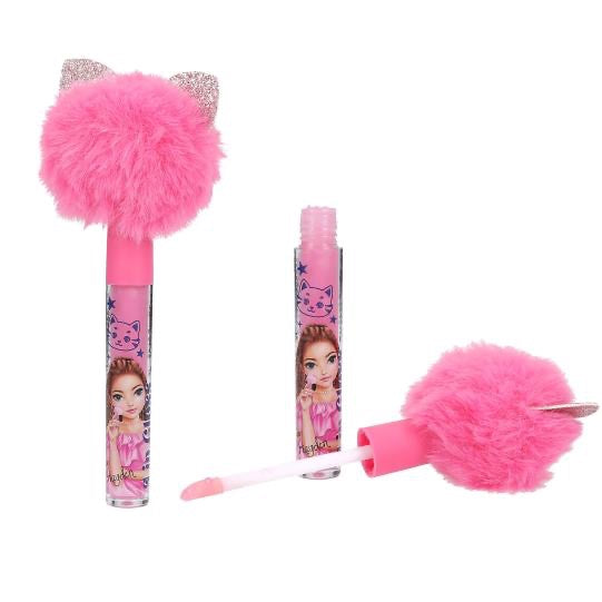 brillant à levres pour enfants, Embout Moelleux en Peluche Rose ou Violet