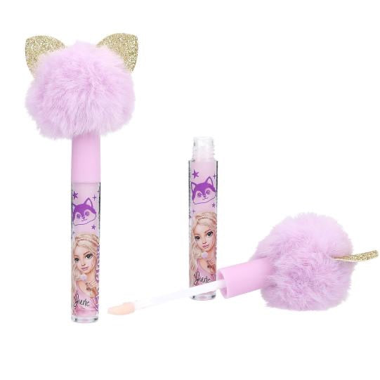 brillant à levres pour enfants, Embout Moelleux en Peluche Rose ou Violet