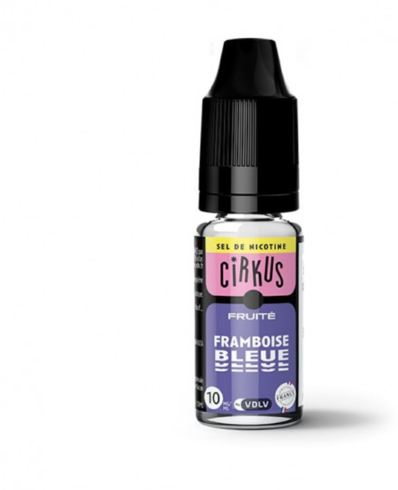 Cirkus E-liquide Framboise Bleue aux sels de nicotine - 10 ml - 20mg/ml