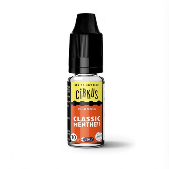 Cirkus E-liquide Classic Menthe aux sels de nicotine - 10 ml - 10 mg/ml
