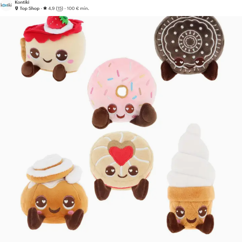 Peluche parfumées Pâtisserie 8cm